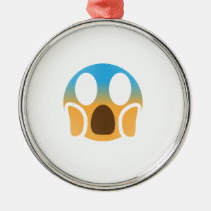 schream emoji metalen ornament