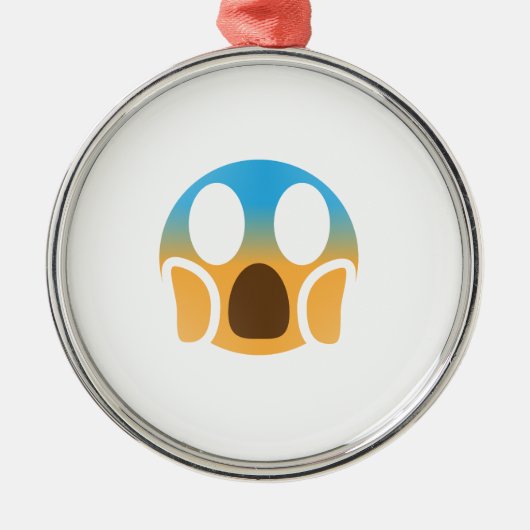schream emoji metalen ornament (Voorkant)