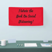 Schreef het Boek over Sociale Afstand Spandoek (Beurs)