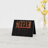 SCHREEUW Bloedig Halloween Kaart (Gele Bloem)