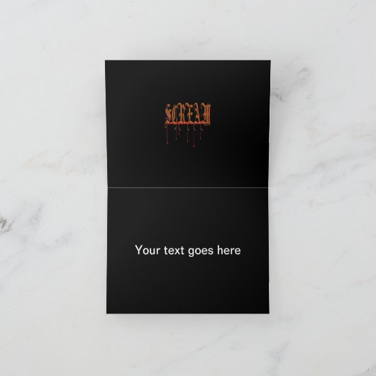 SCHREEUW Bloedig Halloween Kaart (Binnen)