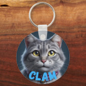 Schreeuw de kat sleutelhanger (Voorkant)