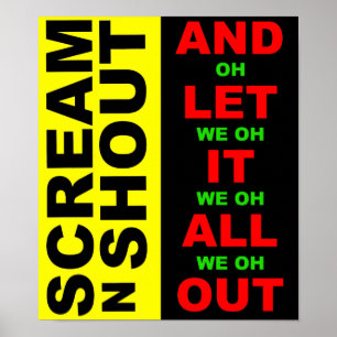 Schreeuw en gil poster