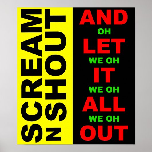 Schreeuw en gil poster (Voorkant)