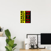 Schreeuw en gil poster (Thuiskantoor)