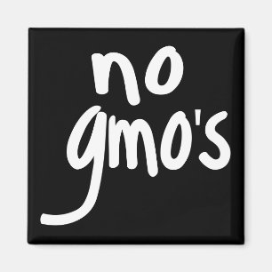 Schreeuw geen GMO's Bewaar ons voedsel op Zwart Magneet