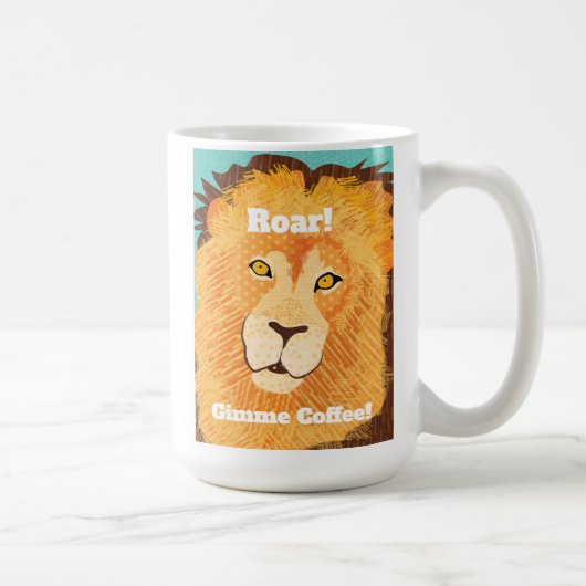 Schreeuw! Grafische Lion's Face 15 oz. Mok (Rechts)