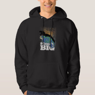 Schreeuw grote kameleon met dinosaurus schaduw voo hoodie