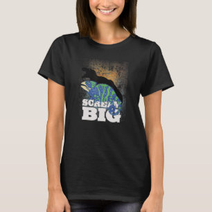 Schreeuw grote kameleon met dinosaurus schaduw voo t-shirt