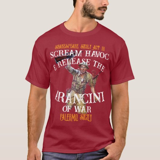 Schreeuw Havoc Release Arancini Oorlog Palermo Sic T-shirt (Voorkant)