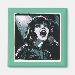 Schreeuw het hardop Punk Rocker Pop Art Retro Turk Magneet