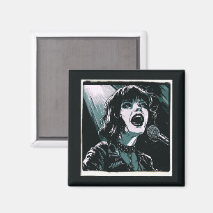 Schreeuw het hardop Punk Rocker Retro Vintage Stij Magneet