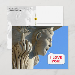 Schreeuw het hardop! - Toren van Pisa, Italië -  Briefkaart