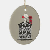 Schreeuw het van de daken keramisch ornament (Rechts)