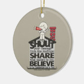 Schreeuw het van de daken keramisch ornament (Links)