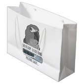 Schreeuw Laden Afrikaans grijs Groot Cadeauzakje (Voorkant Gekanteld)