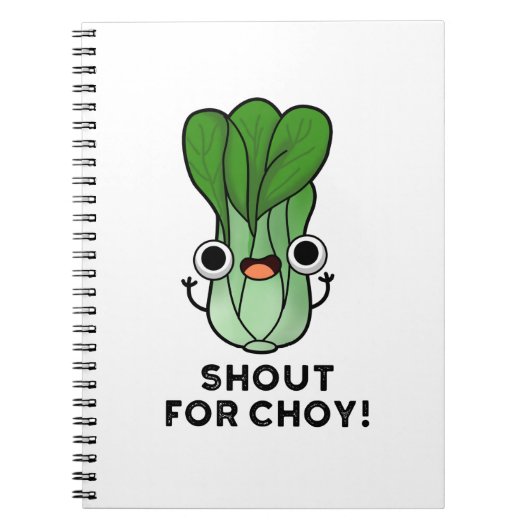 Schreeuw Om Choy Grappige Groente Bok Choy Pun  Notitieboek (Voorkant)