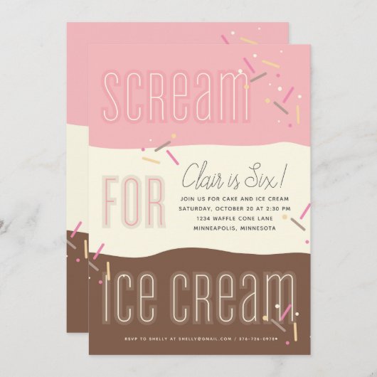 Schreeuw om ijs kaart (Voorkant / Achterkant)