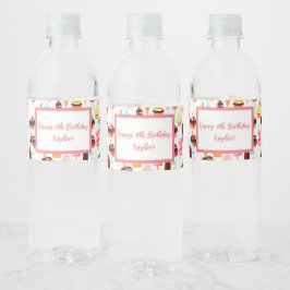 Schreeuw om ijs meisjes zoete verjaardag waterfles etiket