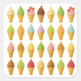 Schreeuw om ijs vierkante sticker