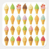 Schreeuw om ijs vierkante sticker (Voorkant)