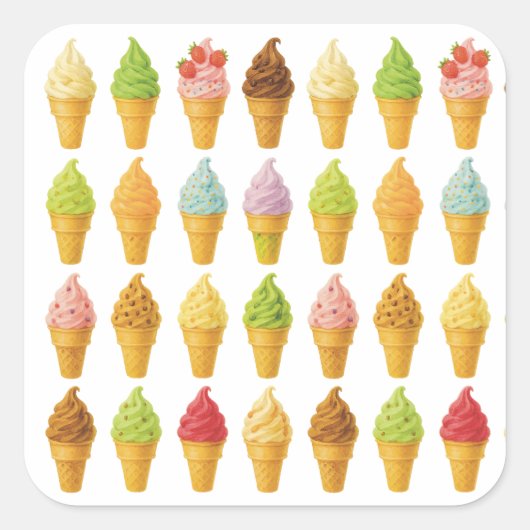 Schreeuw om ijs vierkante sticker (Voorkant)