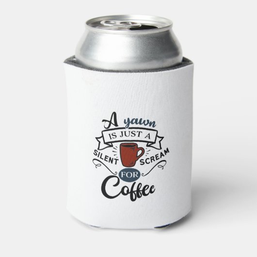 Schreeuw om koffie blikjeskoeler (Blikje Achterkant)