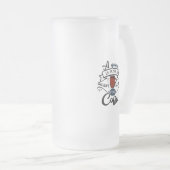 Schreeuw om koffie matglas bierpul (Voorkant rechts)
