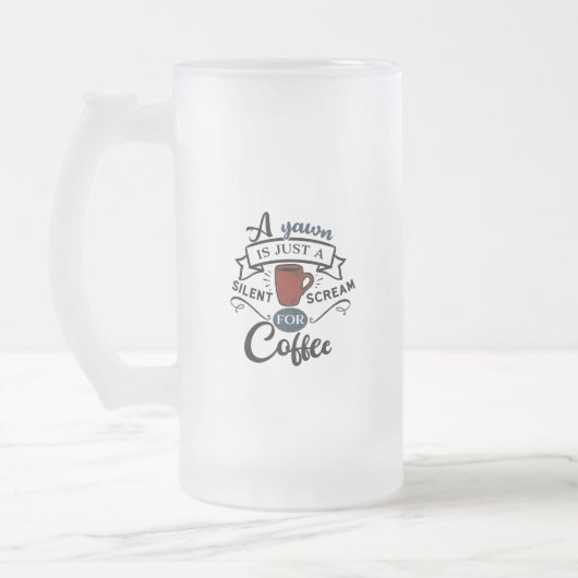 Schreeuw om koffie matglas bierpul (Links)