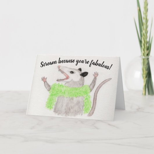 Schreeuw omdat je een geweldig leeg Wenskaart bent Kaart (Voorkant)