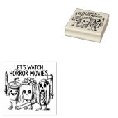 Schreeuw Snacks & Zilveren Schermen Rubberstempel (Gestempeld)