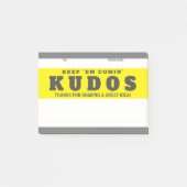 Schreeuw uit kudos grote idee erkenning award post-it® notes (Voorkant)