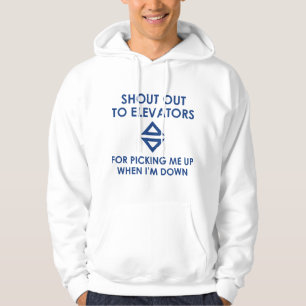 Schreeuw uit naar liften hoodie