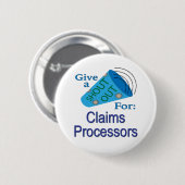 Schreeuw uit voor claims processors ronde button 5,7 cm (Voorkant /achterkant)
