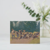 Schreeuw van granaatscherven op San Juan Hill Briefkaart (Staand voorkant)