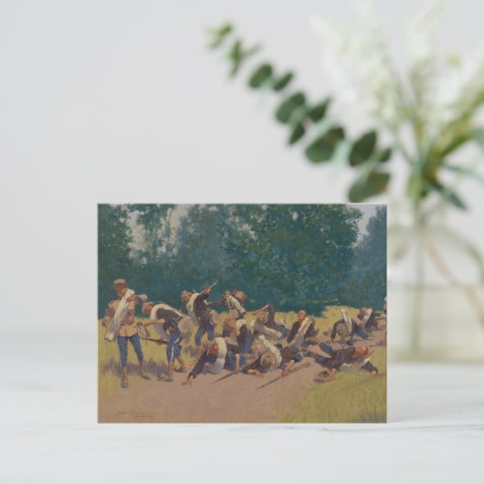 Schreeuw van granaatscherven op San Juan Hill Briefkaart (Staand voorkant)