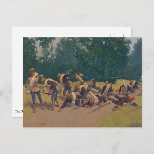 Schreeuw van granaatscherven op San Juan Hill Briefkaart (Voorkant / Achterkant)