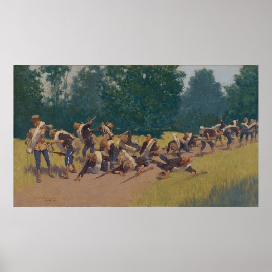 Schreeuw van granaatscherven op San Juan Hill Poster (Voorkant)