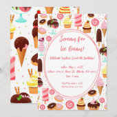 Schreeuw voor Ice Cream Meisjes Lief Schattig Verj Kaart (Voorkant / Achterkant)