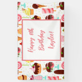 Schreeuw voor Ice Cream Meisjes Lief Schattig Verj Spandoek (Verticaal)