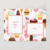 Schreeuw voor Ice Cream Meisjes Lief Schattig Verj Uitnodiging Briefkaart (Achterkant)