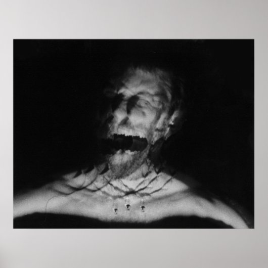 Schreeuw zwart-wit foto poster (Voorkant)
