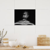 Schreeuw zwart-wit foto poster (Keuken)