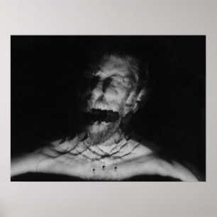 Schreeuw zwart-wit foto poster