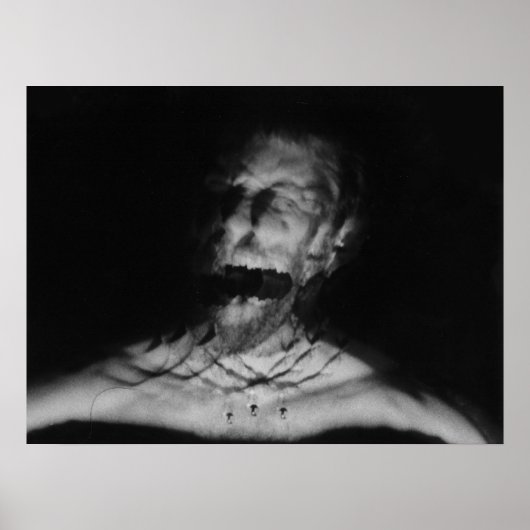 Schreeuw zwart-wit foto poster (Voorkant)