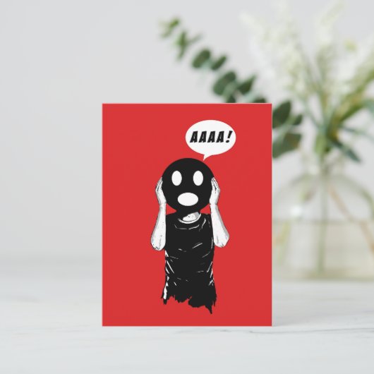 schreeuwen briefkaart (Staand voorkant)