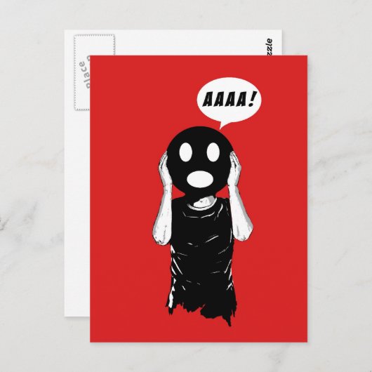 schreeuwen briefkaart (Voorkant / Achterkant)