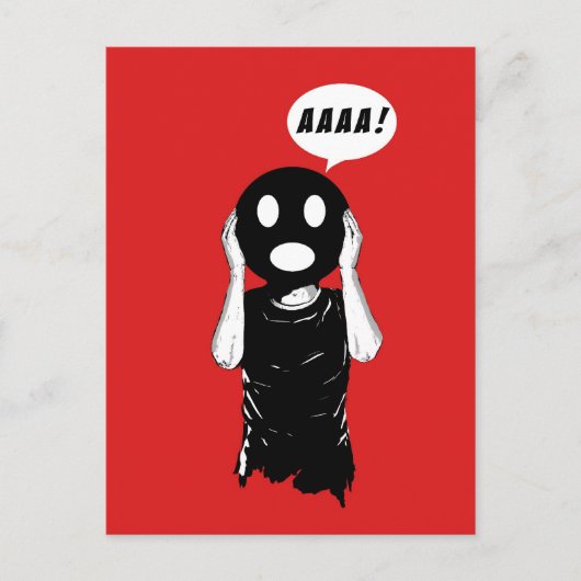 schreeuwen briefkaart (Voorkant)