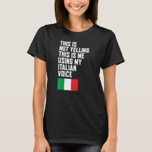 Schreeuwen Italiaanse stem Italiaanse vlag Tricolo T-shirt