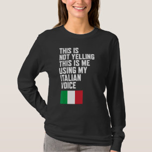 Schreeuwen Italiaanse stem Italiaanse vlag Tricolo T-shirt